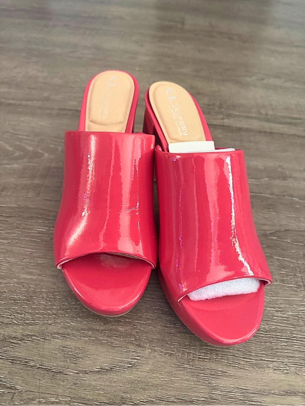 Chinese Laundry Hot Pink Patent Block Heel Mule